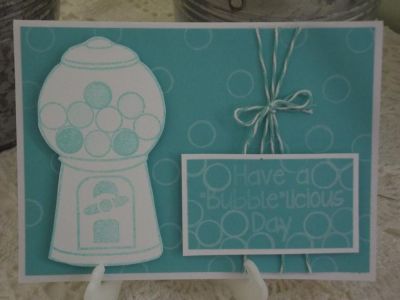 have a "bubble" licious day
I was so excited about these stamps...I made a card as soon as I opened the envelope..I have NEVER done that with anything (used it the moment I got it) LOVE the stamp set.
