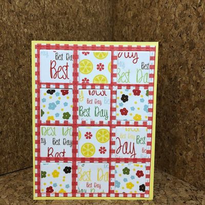 Best Day Birthday 
I used July kit club pattern paper and the window dies. Base lemonade card stock. 
