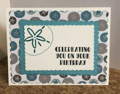 Sand Dollar Birthday Card
Sand dollar stamp from shells2stamp stamp set. 
