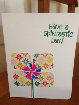 Spintastic
Simple card. Using pinwheels2stamp and inks by SOL
Stamped and cut out pinwheel attached with brad. Mounted with foam dot.

