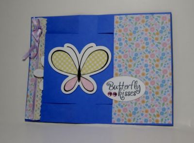 Sending you
This is the inside of my sending you card.  Wish I had another base to make another flip it.  It was a fun card to make.  I did smear the flight dots of the butterfly on the front of the card.  Ugh!  
