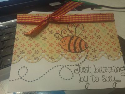 just buzzing by
a get well card
