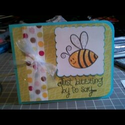 Bees4me card I made for a friend back East that I made cards with and miss alot.


