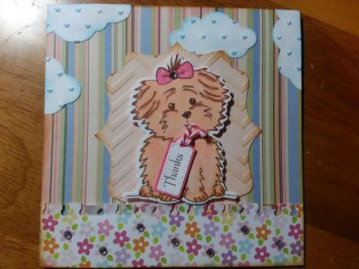 Thank You from Cookie! 
Thank you card I made for my per sitter... 
