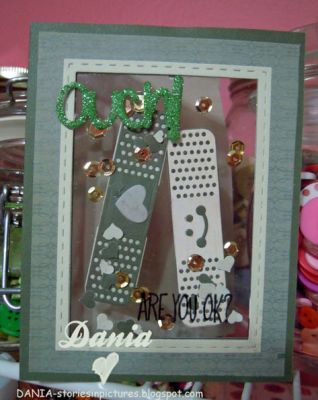 Ouch!
Clear window shaker card
