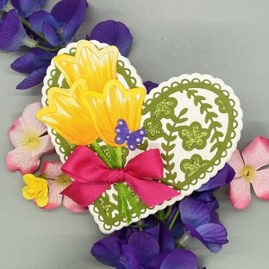 Mother's Day Card
Keywords: fold-its scallopheartfoldit