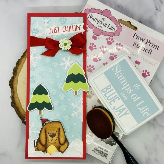 Frosty Paw Prints
Keywords: Slimline dogsugarpudgie2stamp