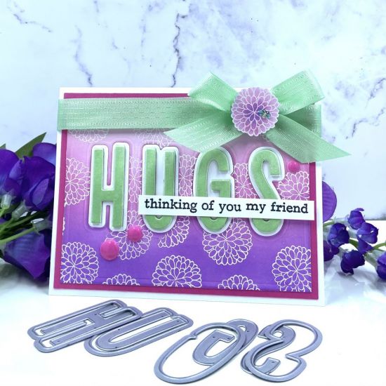 SOLID Alphabet Die - HUGS
Keywords: Mums2stamp daisies2garden