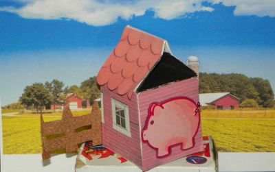 Piggy Barn
made the barn with a milk carton die.
