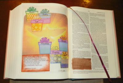 Gifts of the Spirit.
This is my very first Bible Journal Page.
