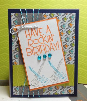 Have a rockin' birthday
This was a fun card to make. I was so excited to see that Guitars2play matched my doodlebug paper perfectly so I got to use some of my paper stash :)
