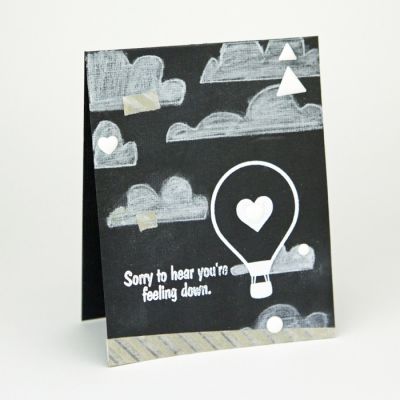 Chalkboard Clouds & Balloon
