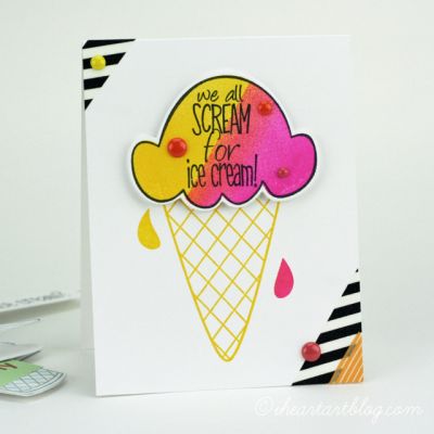 We All Scream for Ice Cream!!!!
Here's a loud and proud neon take on rainbow sherbet! 
