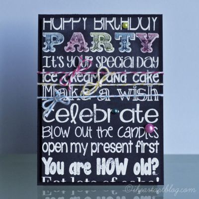 Chalkboard Birthday
Here's a card using the chalkboard technique! Just heat emboss the stamp in white onto black cardstock, rub a little white ink on the black cardstock (like chalk dust), and color some of the parts with pastel pencils. I used the Faber-Castell Design Memory Craft PITT Pastel Pencils!
Keywords: birthday4subway, chalkboard, emboss, heat, pastel, birthday, dmc, design memory craft, faber-castell