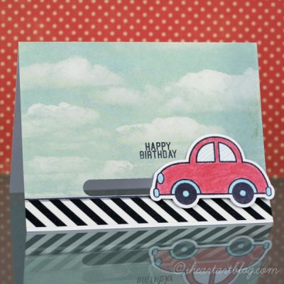 Car Slider Card
Here's a slider card I created! Just use two pennies/dimes, gluedots, and foam squares to make the slider parts at the two wheels!
Keywords: cars2drive