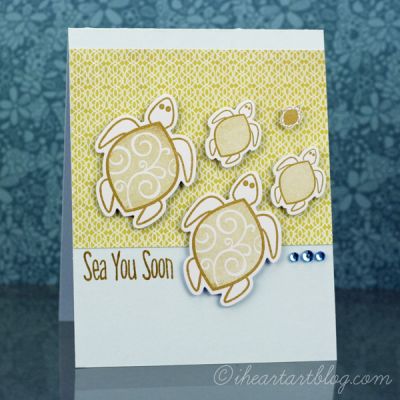 Sea You Soon
Another card reminiscent of the Hawaiiana Turtle Family!
Keywords: turtles2love