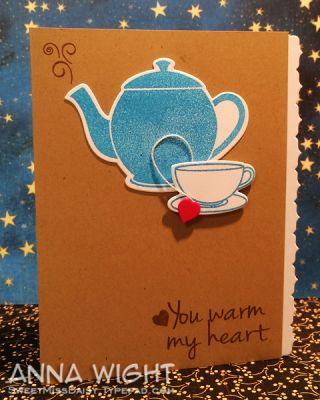 You Warm My Heart
I love this set ... so fun to use! I even made a cute little heart tea bag tag to dangle off the mug! :)
