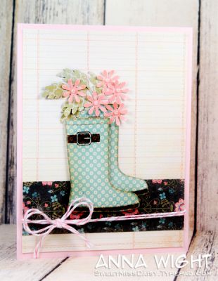 Flower Filled Boots4Rain
I used some small punched flowers and leaves to fill these cute boots!
Keywords: Anna Wight, Boots, Spring