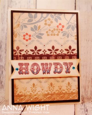 HOWDY!
I used the Alpha4Fayleen set to create this fun, cowgirl card. I used some pretty turquoise bling to dress it up a bit. 
