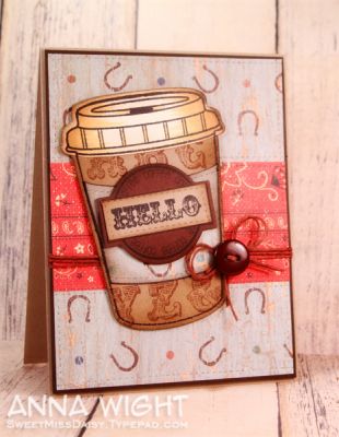 Cowboy Coffee
I had fun making this cowboy themed coffee card! And it was fun to use some old cowboy themed papers from my stash!
Keywords: alpha4fayleen coffee4two coffee 