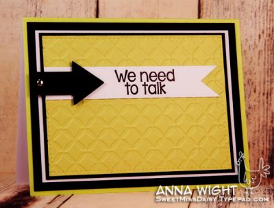 We Need to Talk
Phone4you and arrow die from cars2drive
Stephanie Barnard for Sizzix embossing folder
Keywords: phone4you cars2drive
