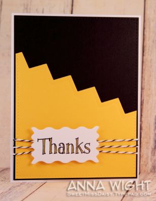 Easy "thanks" 
This card would be perfect as a thank you card from a recent graduate. Easy to customize to school colors!
