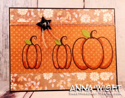 Three Pumpkins
This card was so fun and easy to make! 
I used one of the SOL star dies as a accent die cut under the button -- I love the look and will be doing it more on holiday projects!

