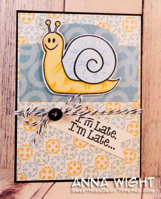 I'm Late ... I'm LATE!
Had a ball coloring this snail!
