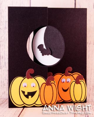 Happy Pumpkins
The pumpkins and die cuts from Solids4Halloween make a fun and cheerful Halloween card! Wiggly eyes make it even MORE fun! :)
Keywords: Sizzix Flip-its Cards