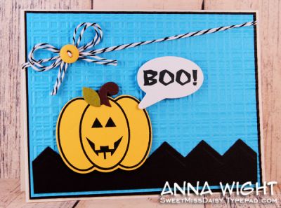 Boo Pumpkin!
Pumkins2cut, thanks2fall, solids4halloween, zig zag border die, Sizzix embossing folder
Keywords: Pumkins2cut thanks2fall solids4halloween