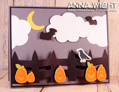 Fence and Crows
Clouds from the Kites stamp/die set (Sizzix)
The rest, Solids4Halloween. Such fun!
Keywords: Solids4Halloween