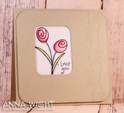 Framed Flowers
Die cut frame made w/ the Sampler2Love die set
