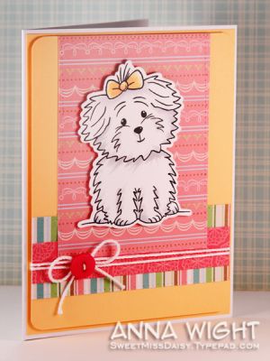 Peach and Pink
A quick and easy card featuring super cute Cookie!
