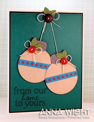 Dot Border Ornaments
I used the fun Dot Border to decorate some circle dies, to create a fun holiday ornament! I love the pop of color w/ the contrasting dots and stripe.
