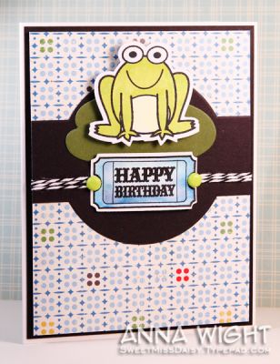 Birthday Froggy Ticket
This card came together quickly once I had the shapes die cut and colored!
