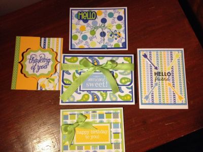 Cards with Card Holder
All made from the March Card Kit Club supplies.
