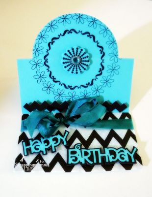 August Card kit papers 
Hi Crafty Friends, For this card I've used My august card kit papers and embellishments. I also used the new Happy Birthday Die , along with The Chevron wavy dies, and the also used the stand up circle card , along with the newest framelits with stamps :-) 
