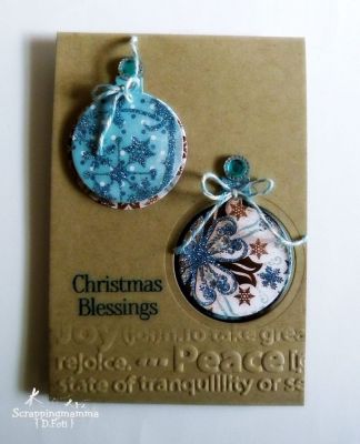 Christmas ornaments 
I just love making Christmas cards and stamps of life stamps and dies are perfect for just that. 

