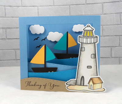 Lighthouse Box
Keywords: lighthouse2stamp 5x7 shadow box die sailboat2stamp