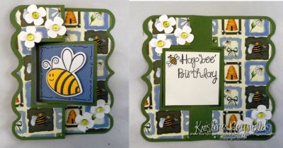Fancy Bee Flip Card
Keywords: Bee4me, Sizzix framelit flip it fancy edge die