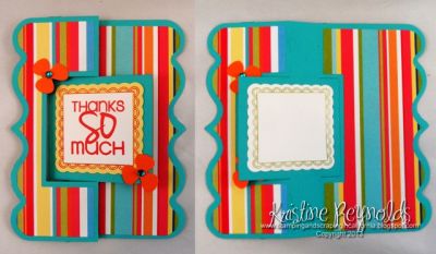 Thank You fancy flip card
Keywords: Sizzix framelit flip it fancy edge die, thank you, Sizzix Framelits Dies w/Stamps - Word Labels