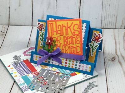 Friend
Keywords: center step card die friend flowers