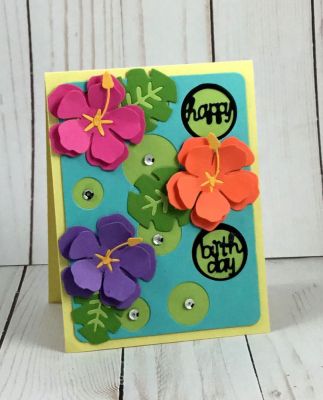 Pretty Flowers
Keywords: Tropical Flower Dies Circle Background die set birthday