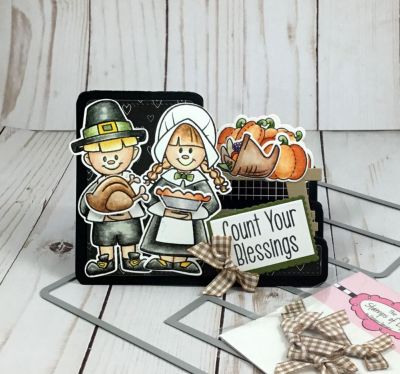 Blessings
Keywords: rounded step up card die pilgrim thanksgiving