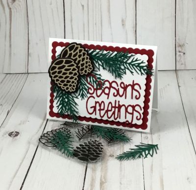 Seasons Greetings
Keywords: pinecone dies Christmas Winter holiday