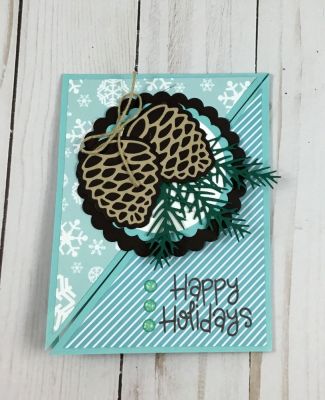 Happy Holidays
Keywords: Pinecones2stamp pinecone dies happy holidays winter