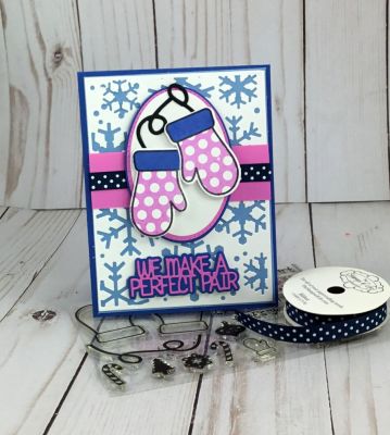 Perfect Pair 
Keywords: snowflake background mittens2stamp mitten dies patterns4mittens