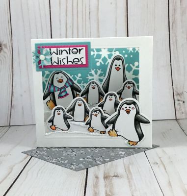 Box of Penguins
Keywords: 5 x 7 shadow box penguins2stamp waddlepenguins2stamp penguin dies winter snow penguin