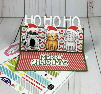 Ho Ho Ho
Keywords: christmas word stand up extras hats4critters word stand up card die