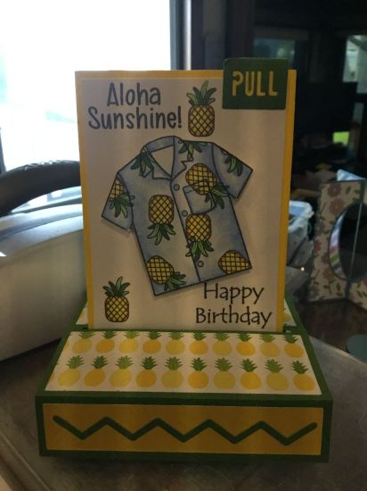 Keywords: Pull up, fun fold, tropical vibes, birthday, aloha,